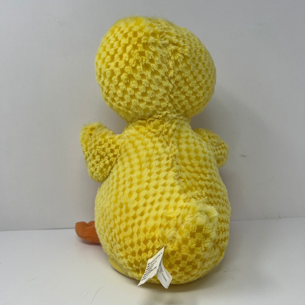 Hallmark Musical Duck Plush Yellow Waffle Texture Sound Button Easter Duckling - Picture 10 of 14